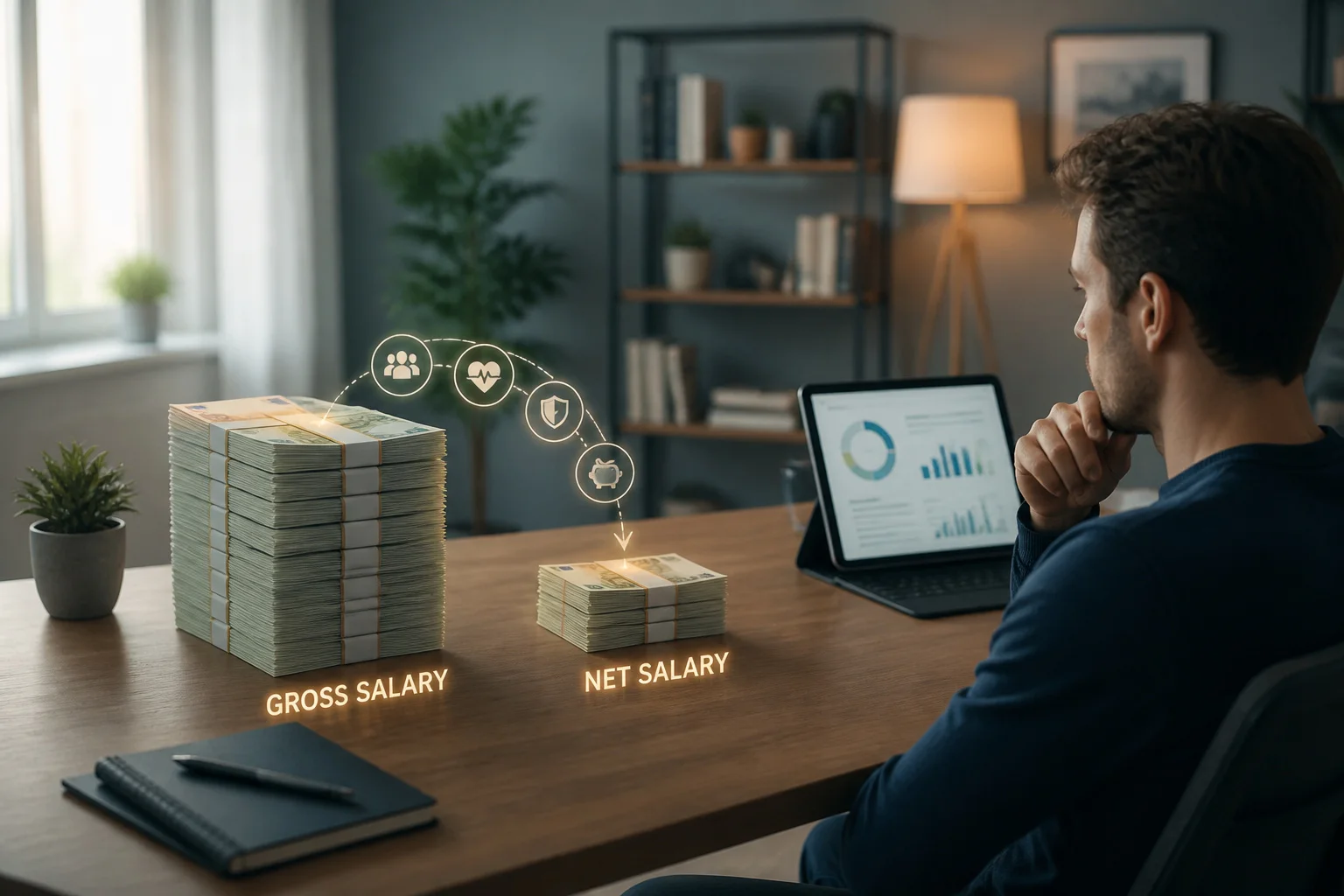 Salaire brut vs net une illustration visuelle